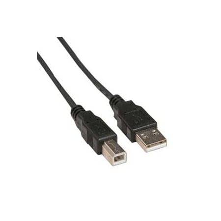 A-Male To B-Male USB2.0 Cable- 15ft- Black